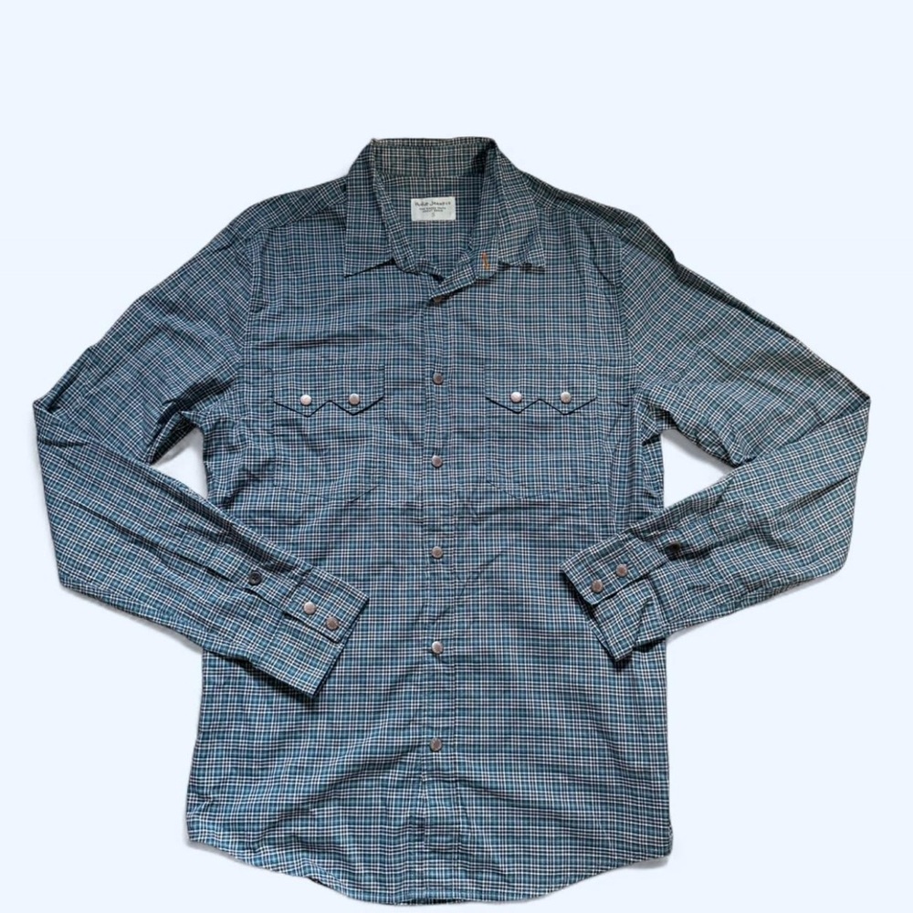 Vintage Nudie Jeans Western Plaid Button
Down
